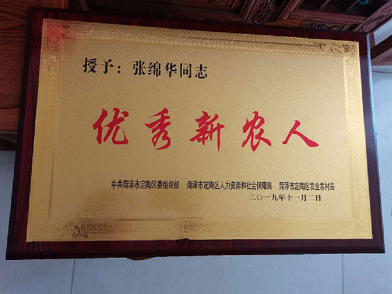 荣誉资质--优秀新农人